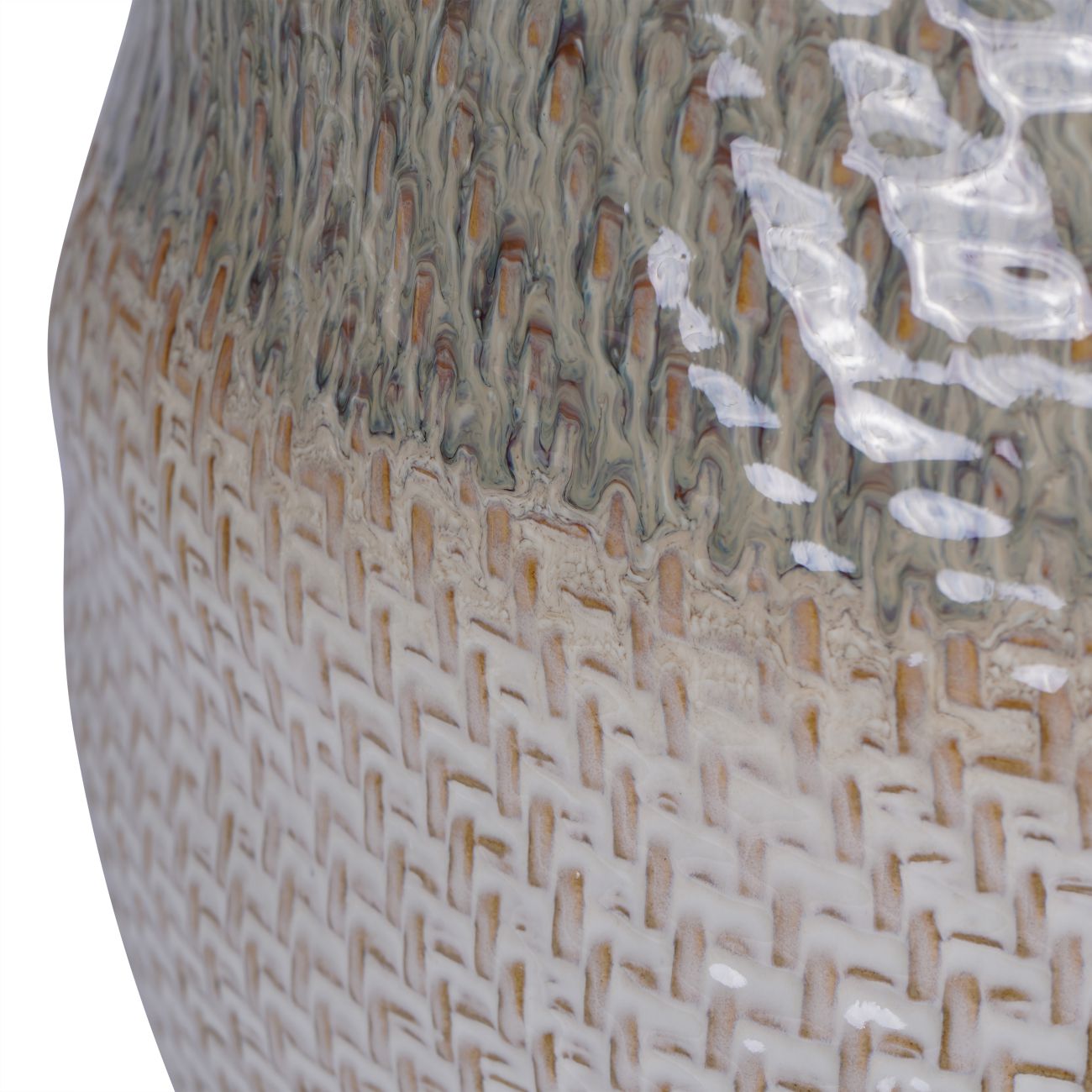 Ceramic Woven Ombre Vase | Extra Large